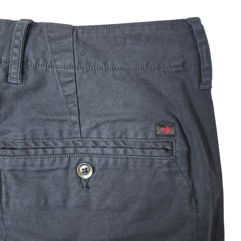 Relwen Chino Shorts Mens 34 Navy Blue 9" Cotton Stretch Outdoor Hiking Preppy